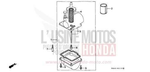 CARBURATEUR NECESSAIRE PIECES OPTION (1) CR250RE de 1984
